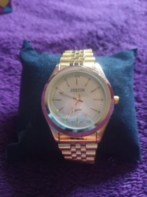Gold plated Justin Crystal watch