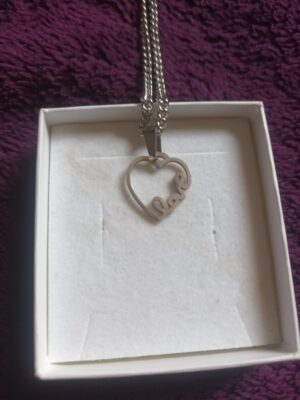 Stainless steel love heart charm pendant